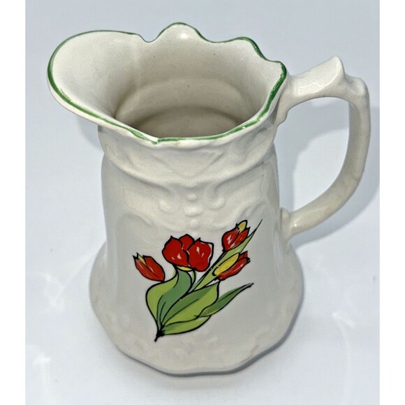 Vintage James Kent Spring Star Floral Hand Painted Small Pitcher/Vase Summer 5” - Picture 2 of 13